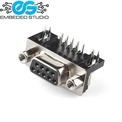 DB9 Female Connector Right Angle