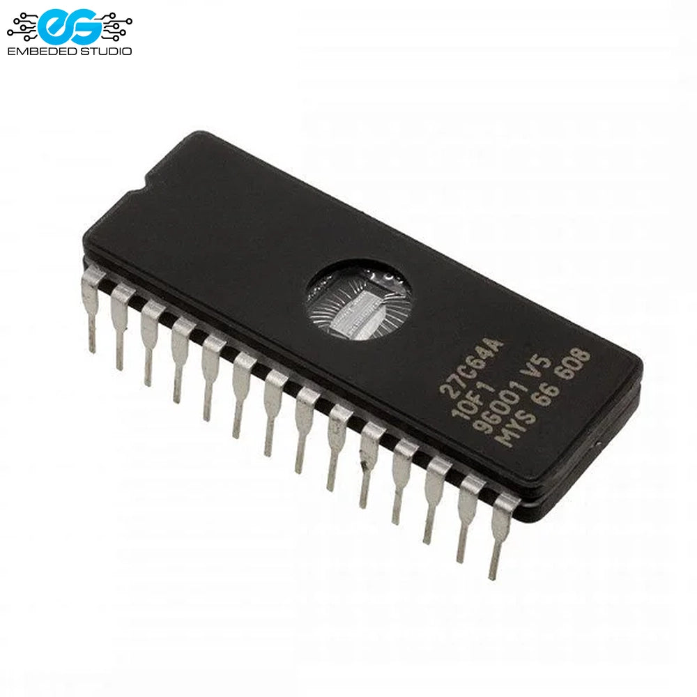 27C64A 64K UV Erasable EPROM IC Memory Chip (DIP-28)