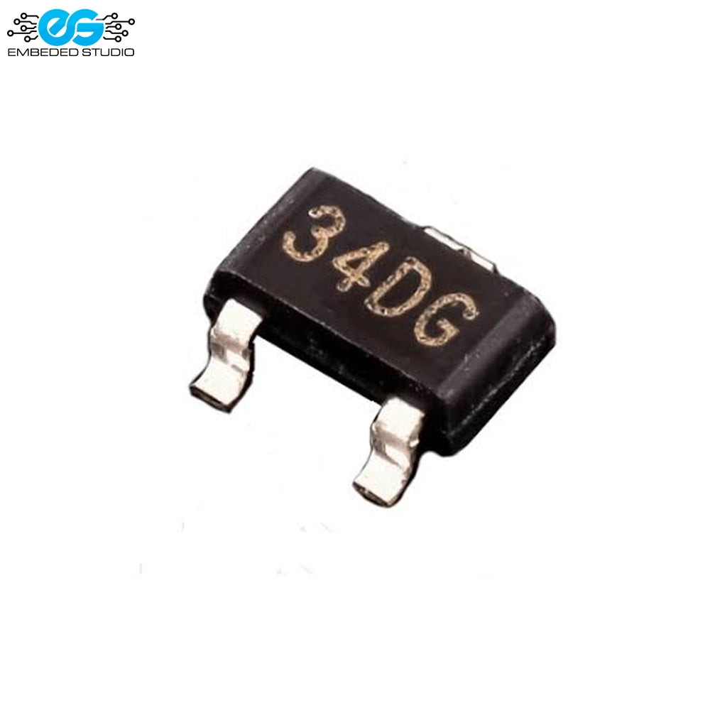 34DG UT3404G N-channel SOT-23 surface-mount MOSFET transistor.