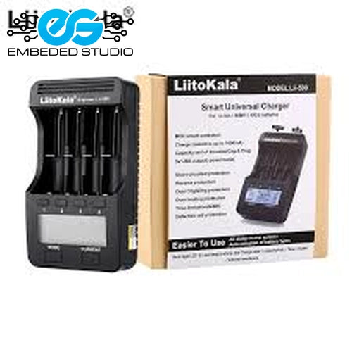 LiitoKala Lii-500 Smart Battery Charger – 4-Bay LCD | 18650 Charger