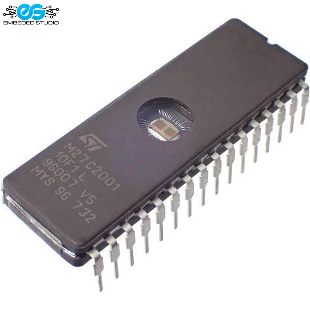 STMicroelectronics M27C2001-10F1L 2 Megabit (256K x 8) UV Erasable EPROM IC Memory Chip (DIP-32)