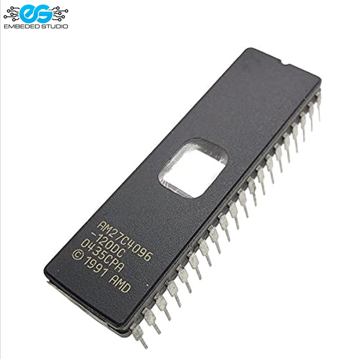 AMD AM27C4096-120DC 4 Megabit (256K x 16) UV Erasable EPROM IC Memory Chip (DIP-40)