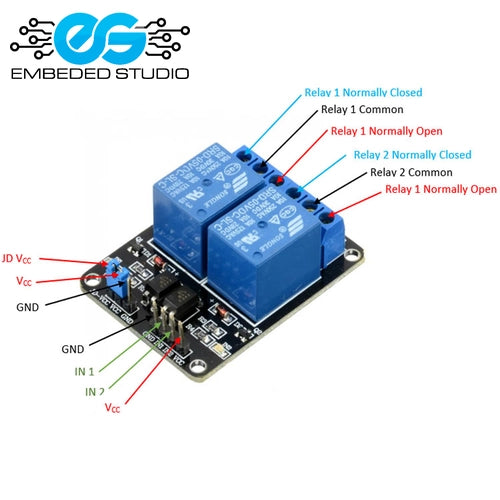 2 channel relay module 5v