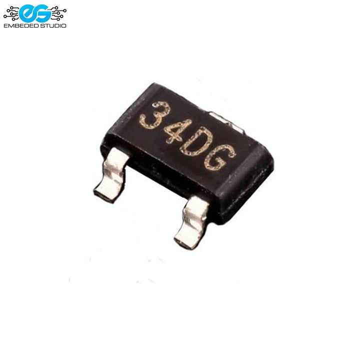 34DG UT3404G N-channel SOT-23 surface-mount MOSFET transistor.