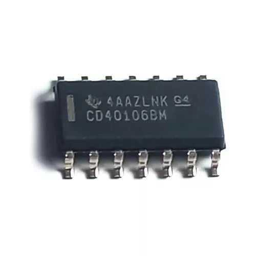 CD40106BM hex Schmitt-trigger inverter — CMOS, SOP-14 SMD package
