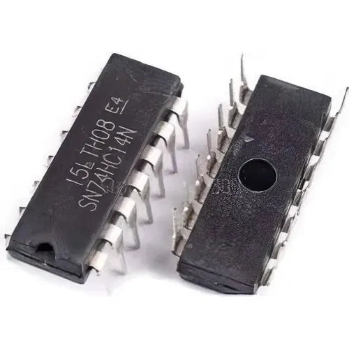 74HC14 hex Schmitt-trigger inverter IC — DIP-14 package