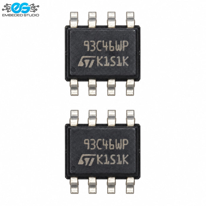 STMicroelectronics 93C46WP 1Kbit Serial EEPROM IC Memory Chip (SOP-8)
