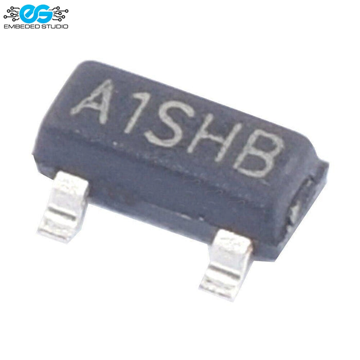SI2301 A1SHB P-channel SOT-23 surface-mount MOSFET transistor for PCB repair and electronics projects.