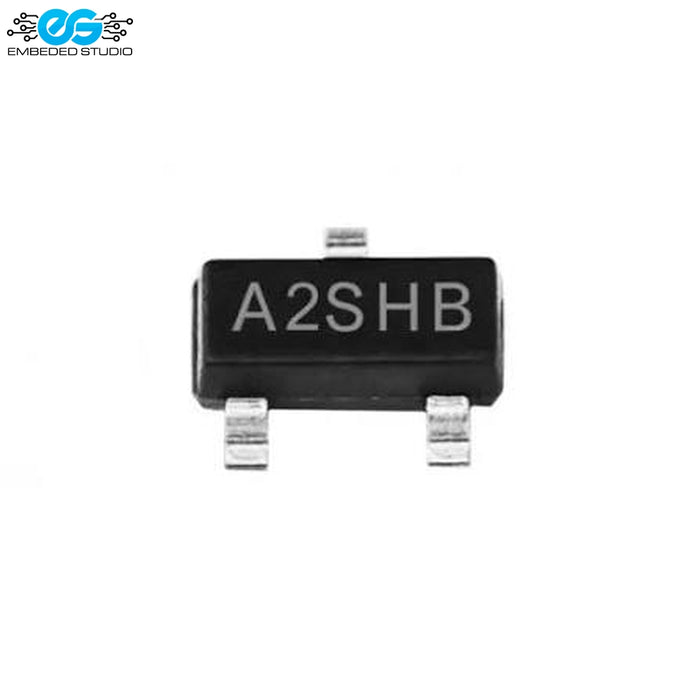 A2SHB SI2302 N-channel SOT-23 surface-mount MOSFET transistor.
