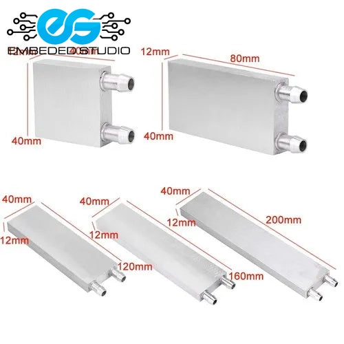 Aluminum Water Block 40mm For Peltier TEC Module
