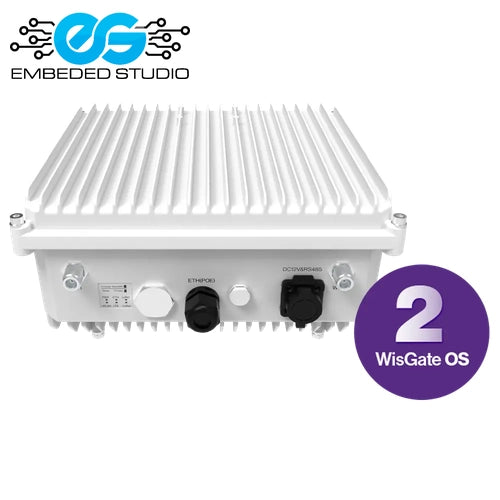 White electronic device with 'Embedded Studio' logo and '2 WisGate OS' label on a white background