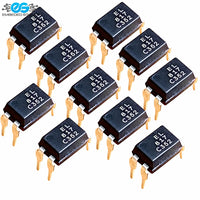 EL817 C352 optocoupler DIP-4 IC chips with black plastic casings and gold-plated pins