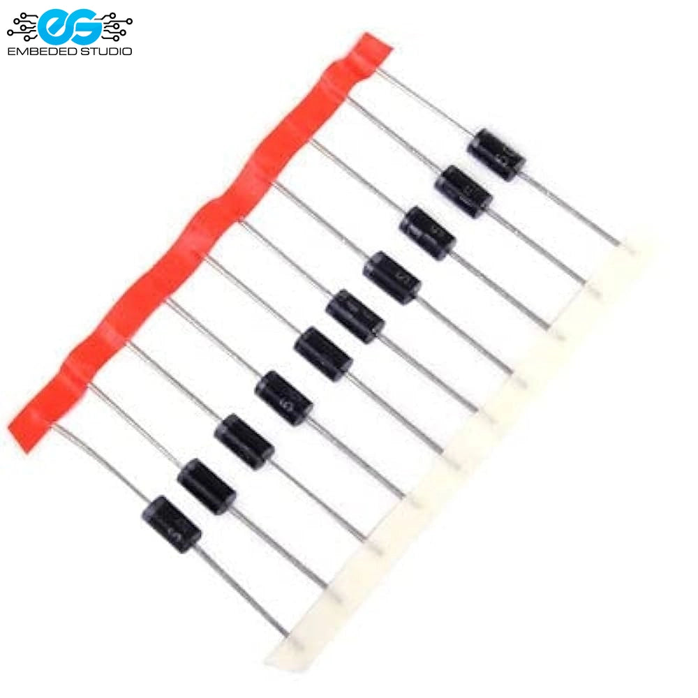 Set of HER208 through-hole fast recovery rectifier diodes for electronic circuits