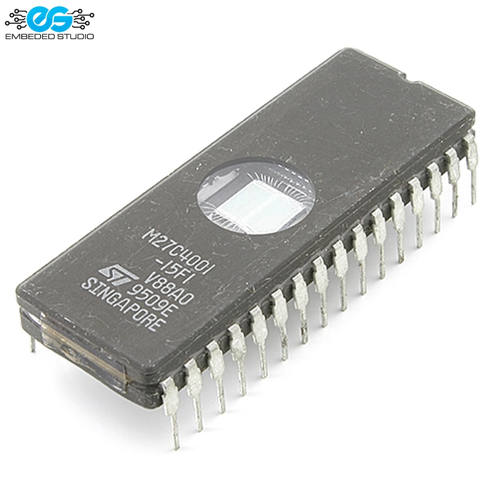 STMicroelectronics M27C4001-15F1 4 Megabit (512K x 8) UV Erasable EPROM IC Memory Chip (DIP-32)