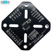 MT6835 21-Bit Magnetic Encoder breakout board with black PCB and header pin connections