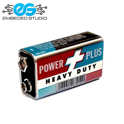 Power Plus 9V Heavy Duty Alkaline Battery PP3 for Electronics and DIY Projects

