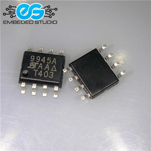 SI9945A FDS9945 dual N-channel 60V MOSFET in SO-8 package on pure white background