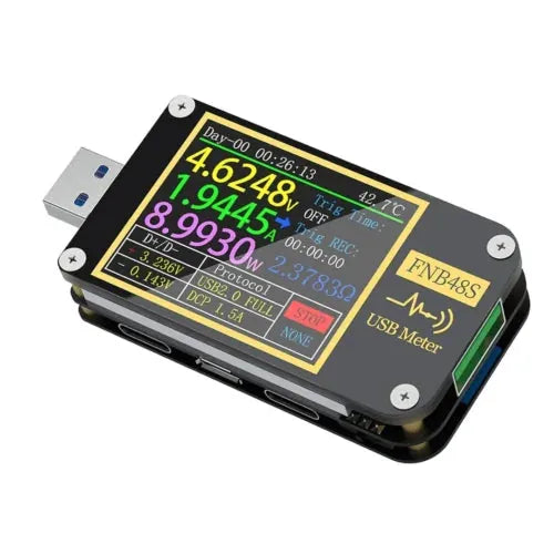 FNIRSI FNB48P USB power meter — PD3.0 QC4+ PPS, voltage current capacity tester