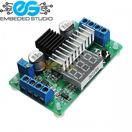 LTC1871 boost DC-DC converter module — 100W, adjustable step-up, LED digital voltmeter