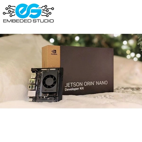 NVIDIA Jetson Orin Nano 8GB developer kit — 40 TOPS AI, 6-core Arm Cortex-A78AE, 1024-core Ampere GPU, edge AI